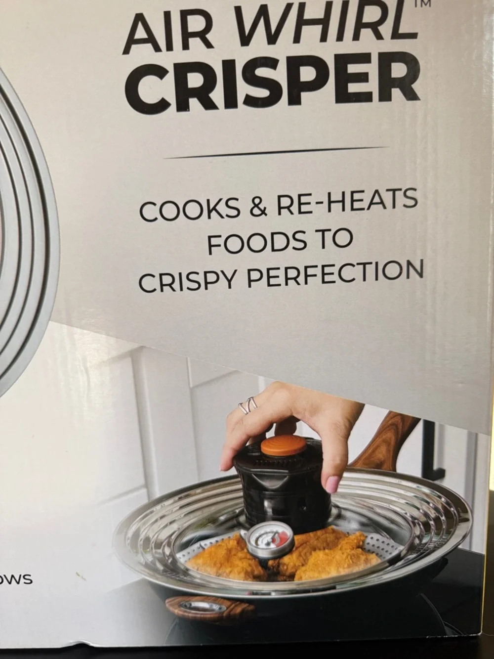 Air Whirl Crisper Stove Top Air Fryer Lid